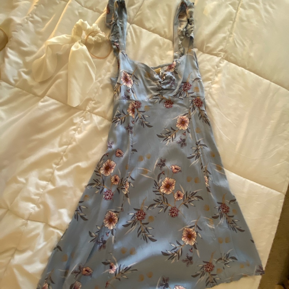 Tilly’s Floral Blue Sundress. Size Small.